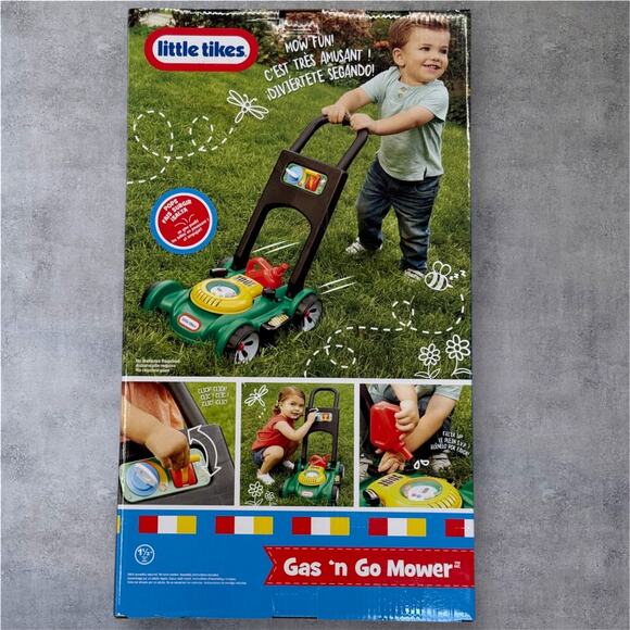NEW Little Tikes Gas 'n Go Mower Green Pretend Play Indoor Outdoor Toy Sounds - Picture 1 of 7